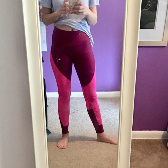 Puma Pants - Magenta/ Hot Pink Puma Leggings XS